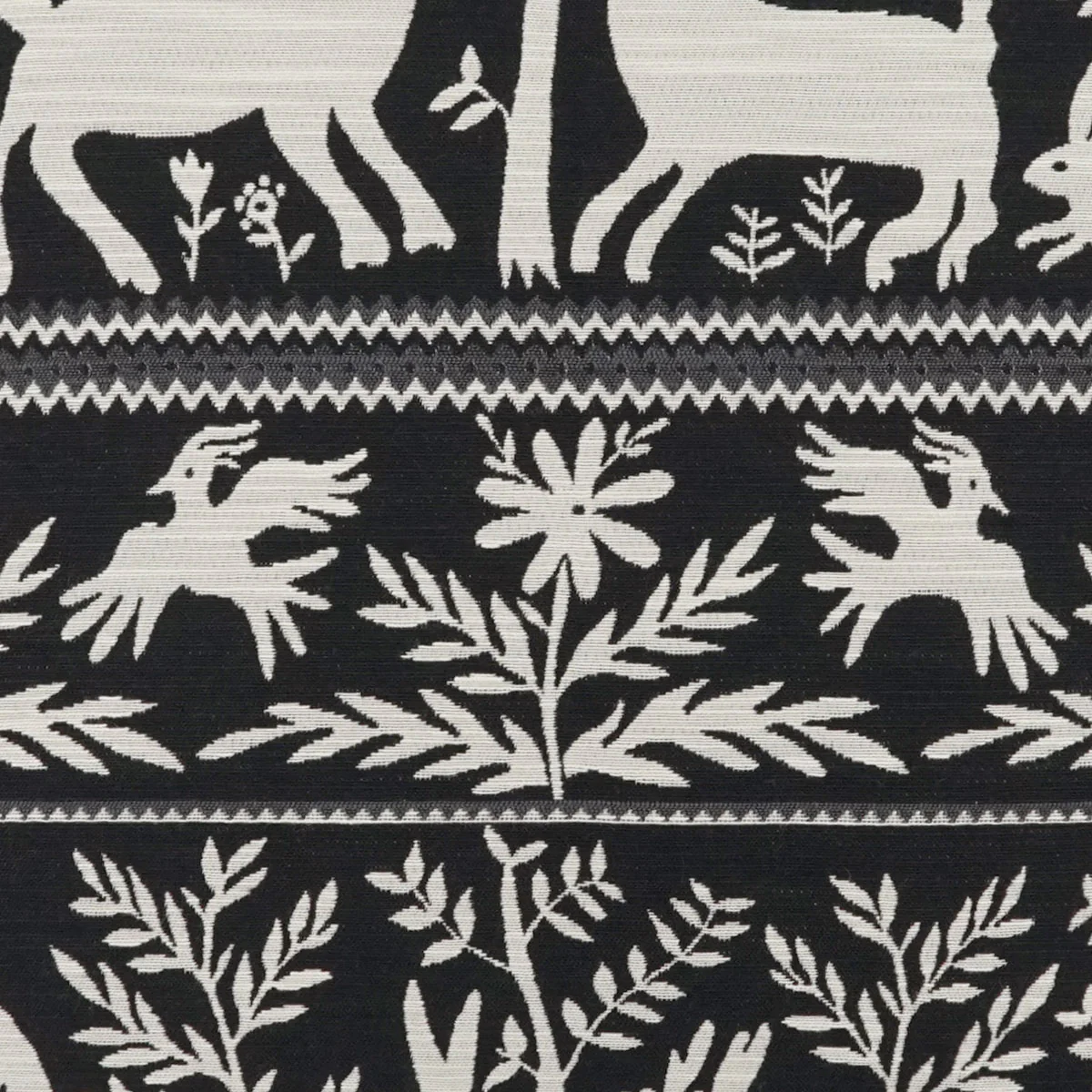Fronds and Fauna Swatch / Black